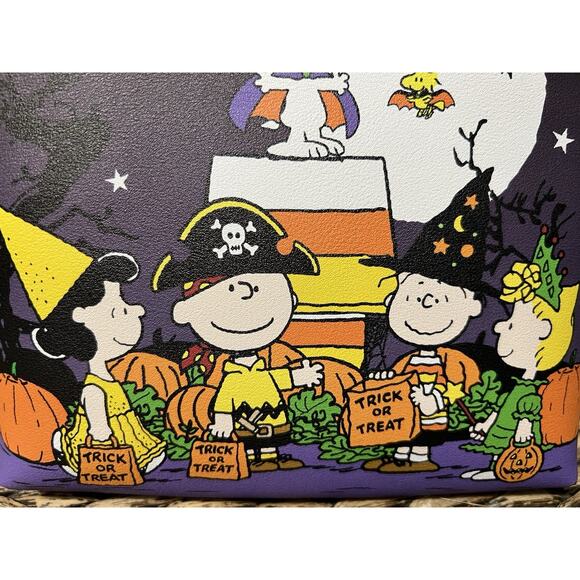 Loungefly Peanuts Snoopy Halloween Trick-Or-Treat Mini Backpack Wallet Set - Picture 3 of 10